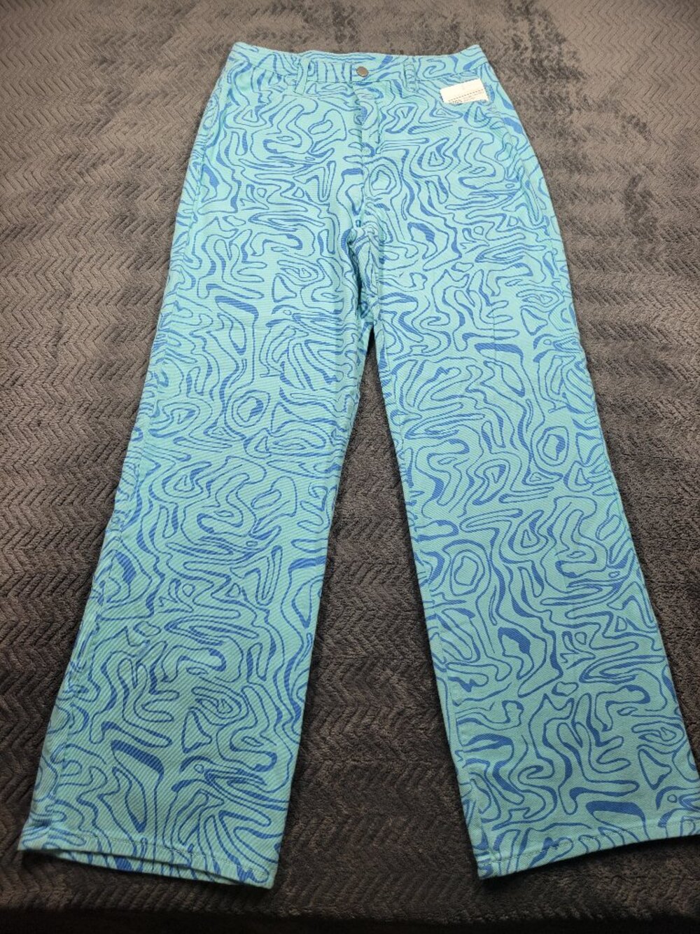 Pretty Little Things womens pants size large blue and light green new with tags